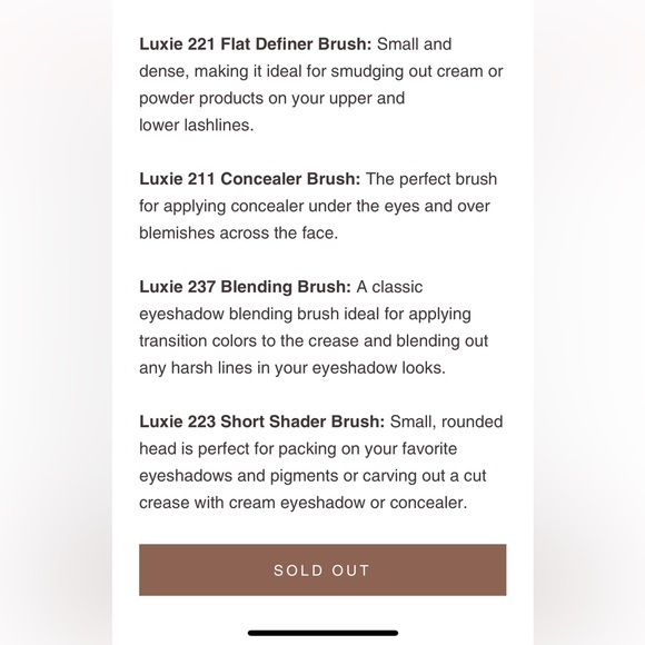 LUXIE Enchanted Eye Set Comes with case Make Up Brush Set NWT - Picture 3 of 11